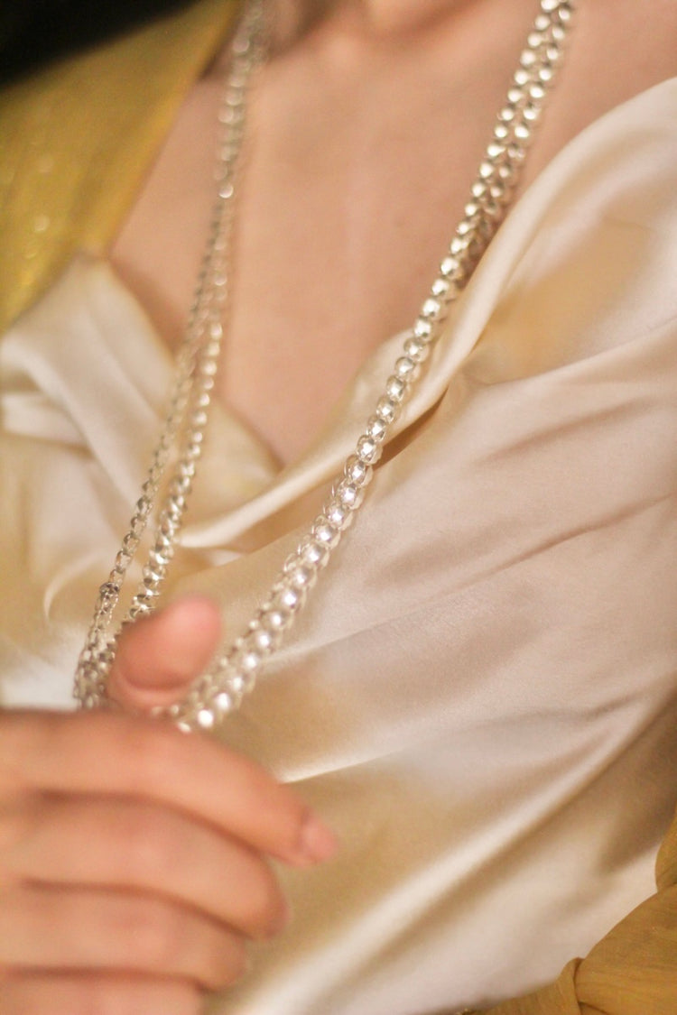 The Seed Layering Necklace- Silver