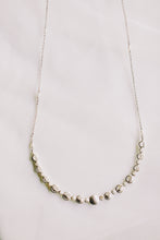 Load image into Gallery viewer, Lunar Cycle Beaten Silver Arc Necklace

