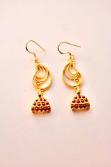 Mango Filigree Temple Hoop Earrings (Gold-Plated)