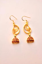 Load image into Gallery viewer, Mango Filigree Temple Hoop Earrings (Gold-Plated)
