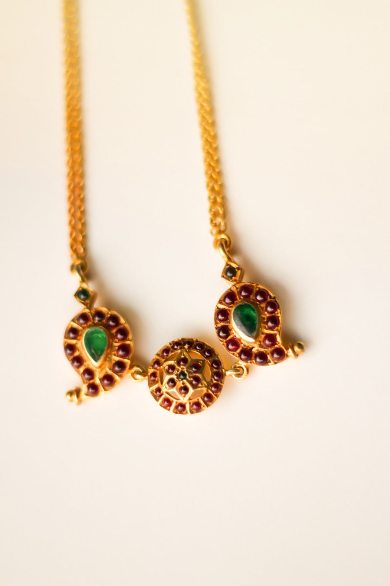 Mango Motif Necklace (Gold-Plated)