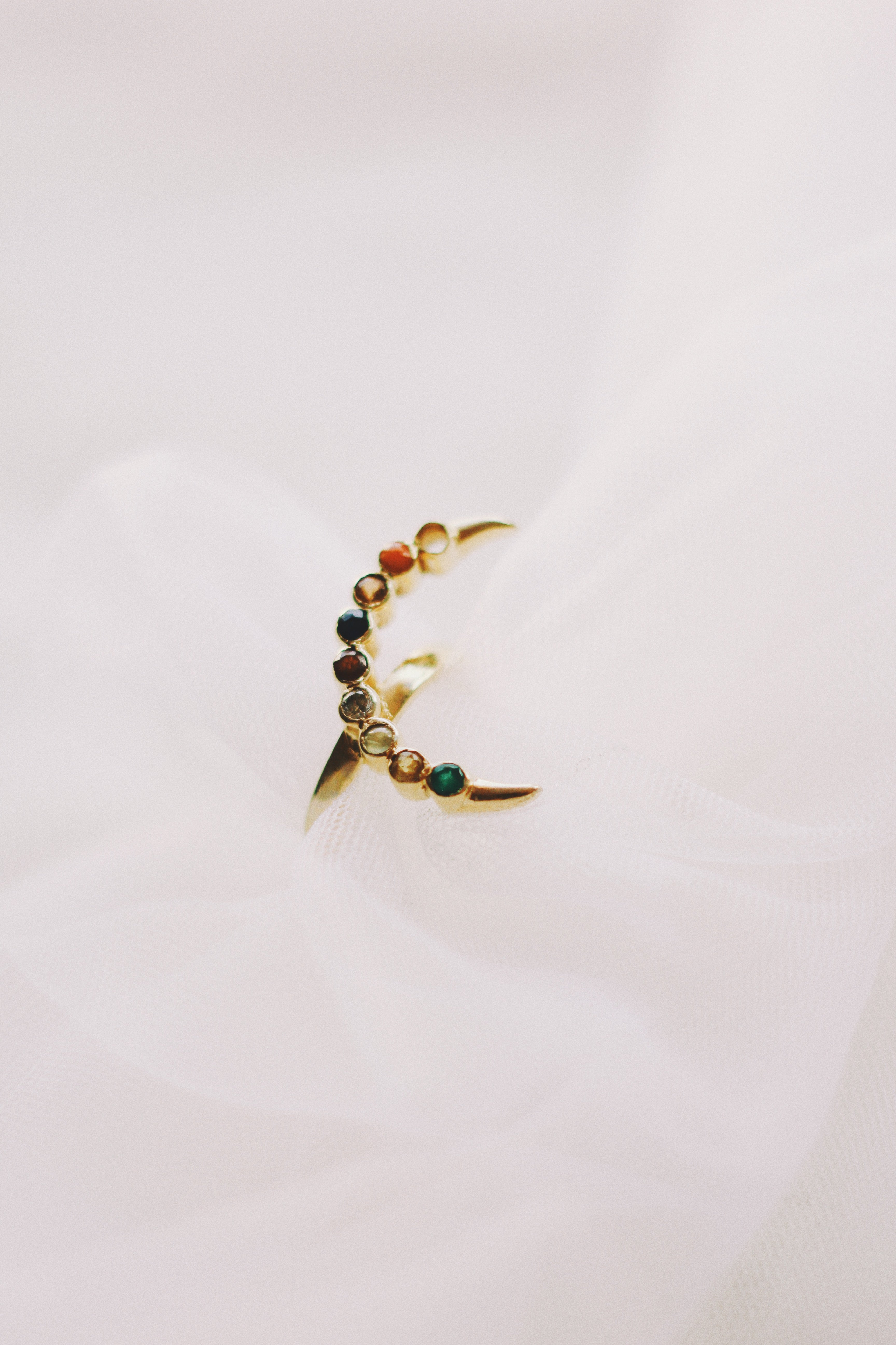Navaratna Crescent Ring (Small)
