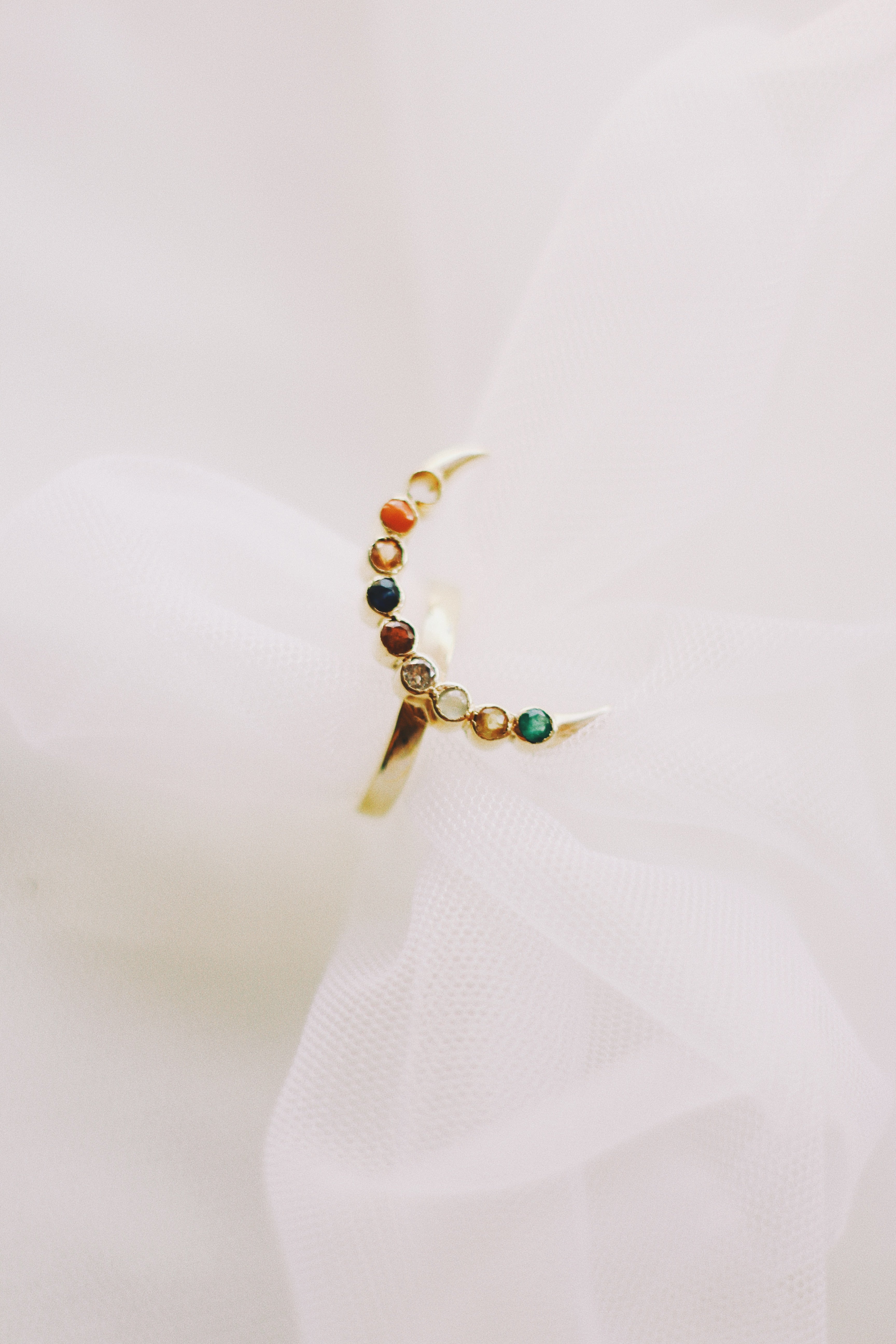Navaratna Crescent Ring (Small)