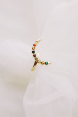 Navaratna Crescent Ring (Small)