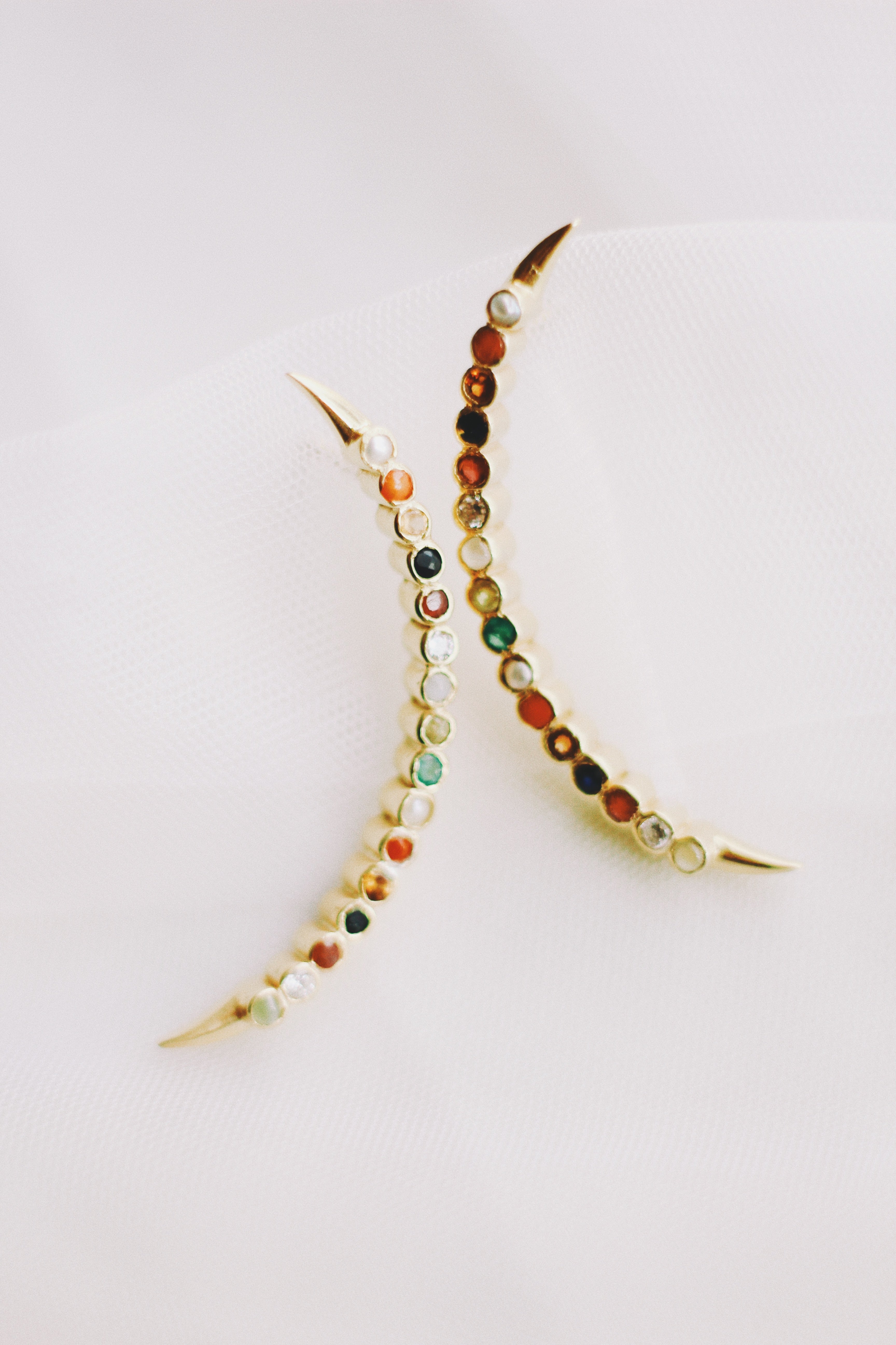 Navaratna Crescent Stud