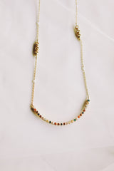 Navaratna Lunar Cycle Arc Necklace