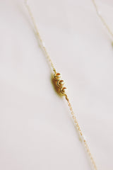 Navaratna Lunar Cycle Arc Necklace