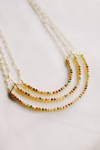 Load image into Gallery viewer, Navaratna Two-Layered Lunar Cycle Necklace
