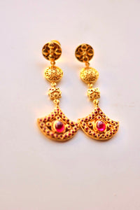 Palatial Temple Earrings (Gold-Plated)