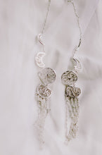Load image into Gallery viewer, Phases of the Moon Filigree Stud with Rice Pearls and Ear Chain
