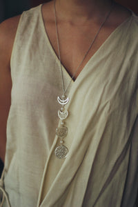 Single Lariat Phases of the Moon Necklace
