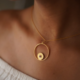 Beaten Coin Ruby Necklace In A Circle