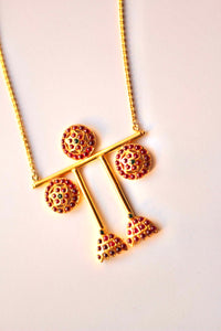 Temple Architecture Necklace (Gold-Plated)
