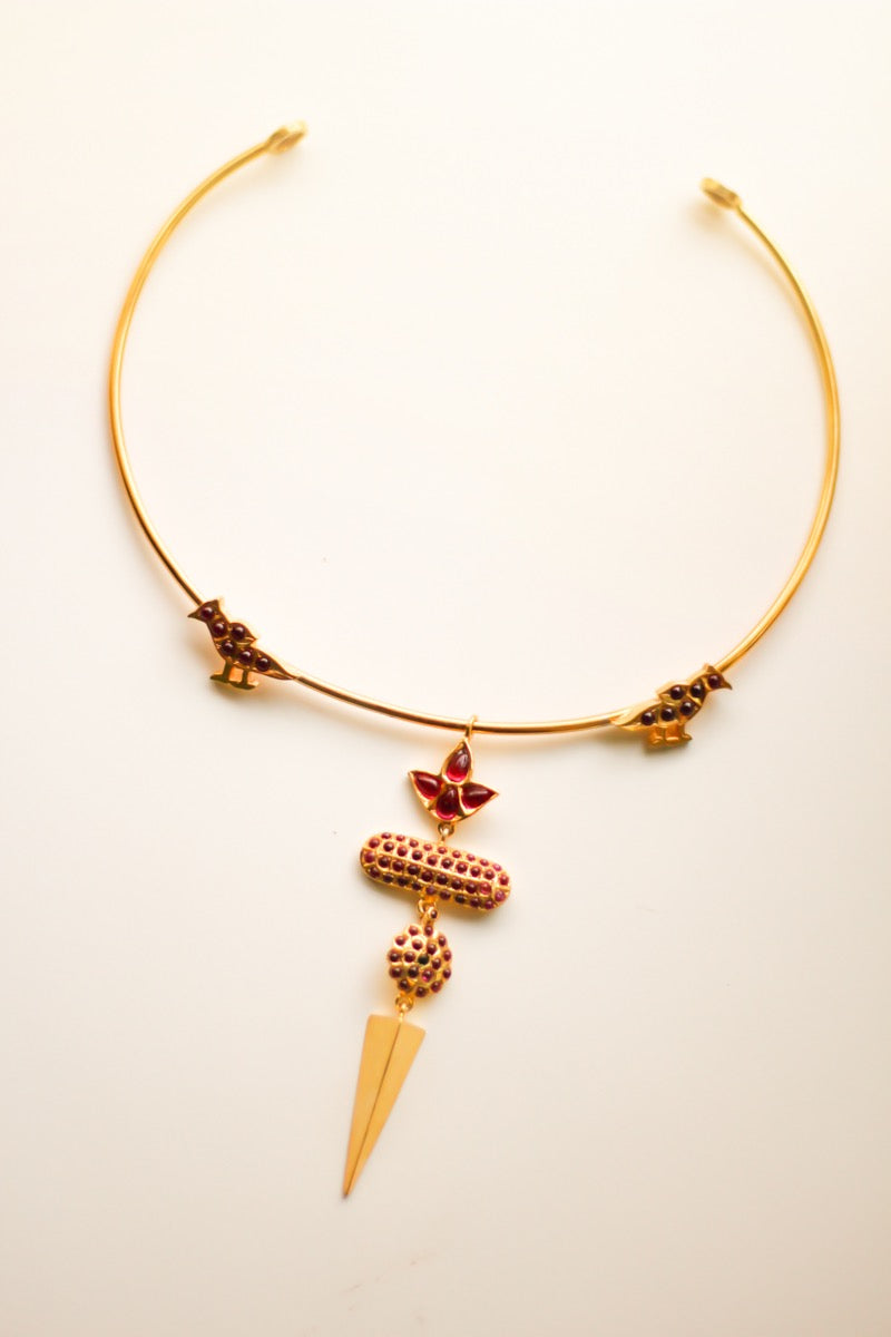 The Rudrani Motif Choker (Gold-Plated)