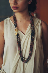 Tourmaline Gemstone Chips String Necklace