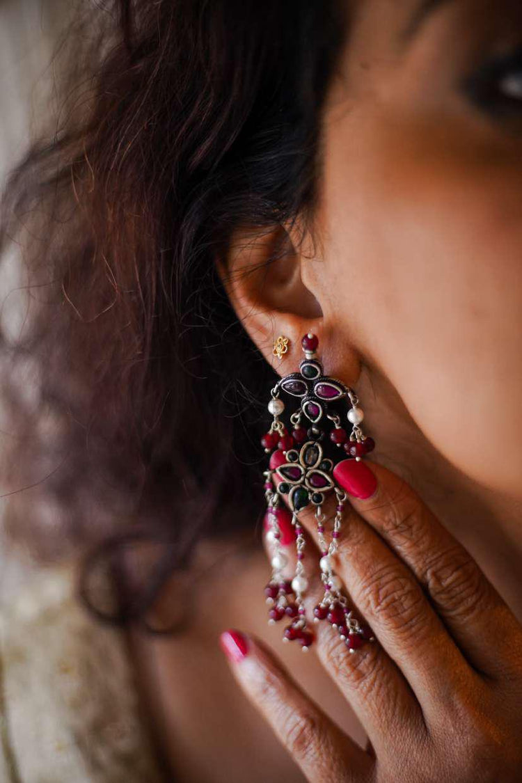 Chand Moon Bali Cluster Earring