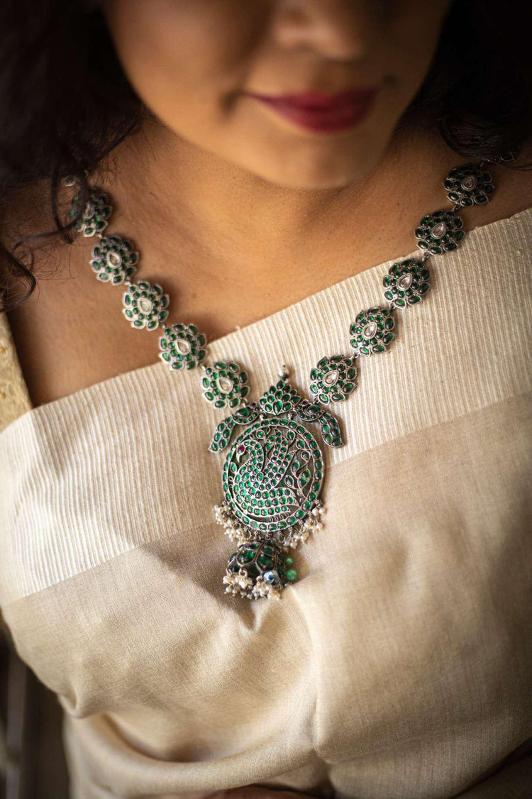 Peacock Flower Necklace