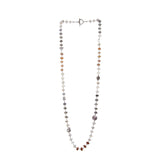 Trishul Om Spiral Devi Necklace In Rubies And Rainbow Moonstone