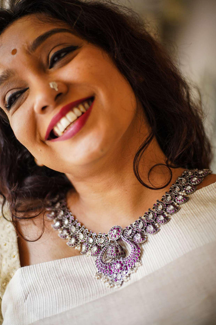 Jhumkik Maanga Chaand Bali Necklace