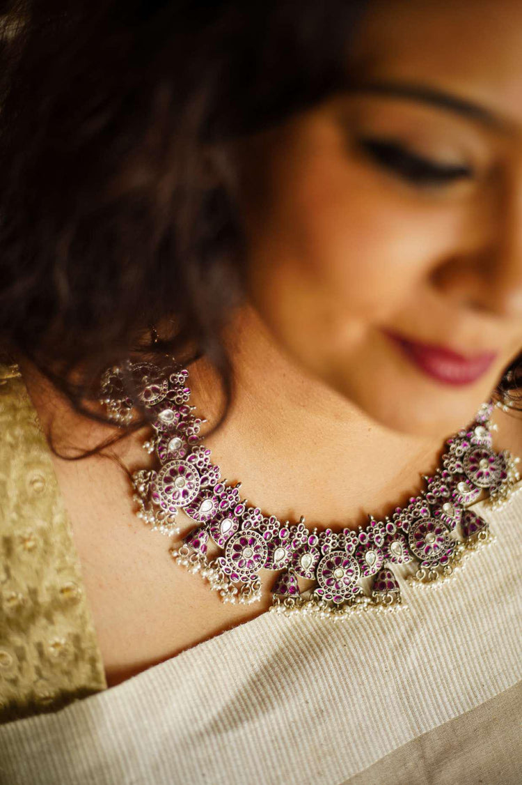 Mango Paisley Lotus Rani Necklace