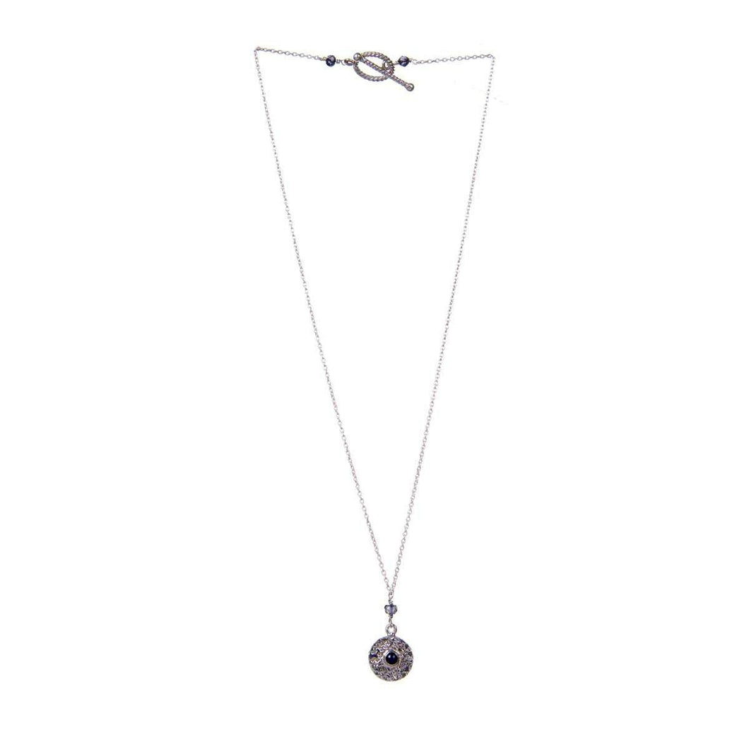 Sapphire Single Coin Necklace