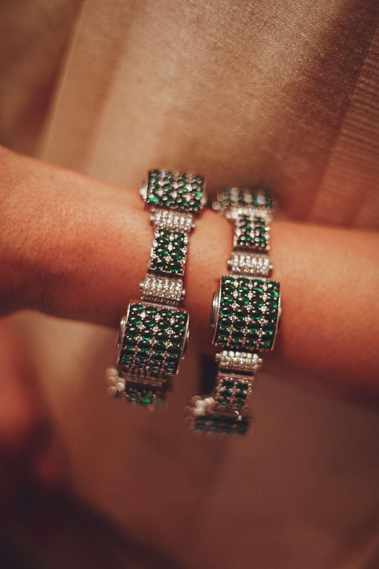 Green Square Bangles