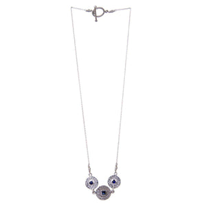 Three Coin Sapphire Necklace