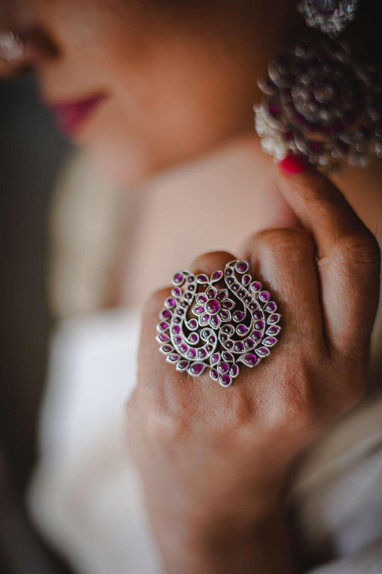 Peacock Flower Ring