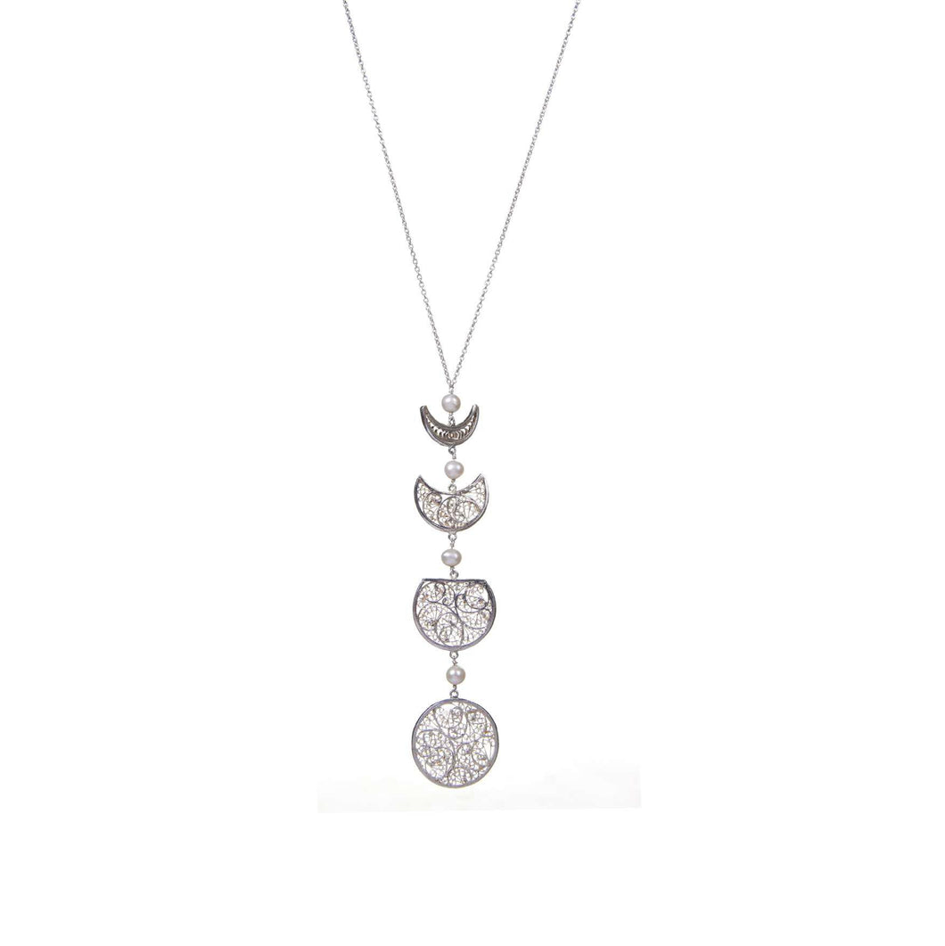 Single Lariat Phases Of The Moon Necklace