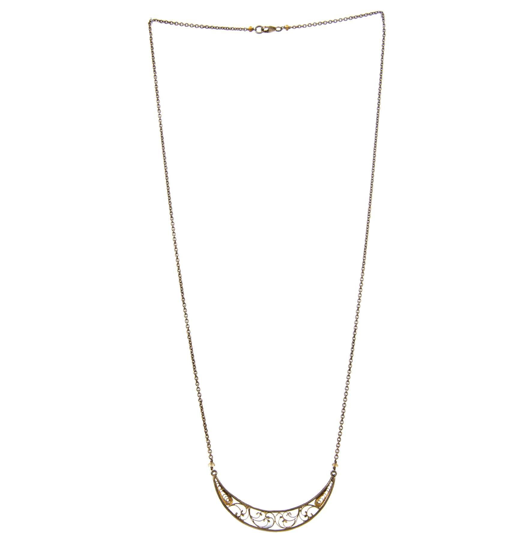 Single Crescent Moon Necklace
