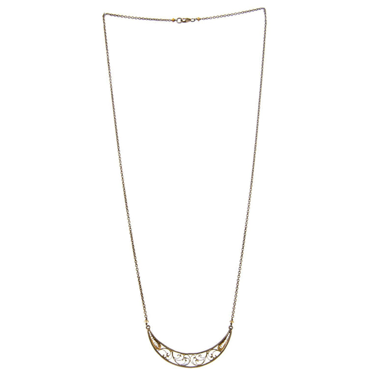 Single Crescent Moon Necklace