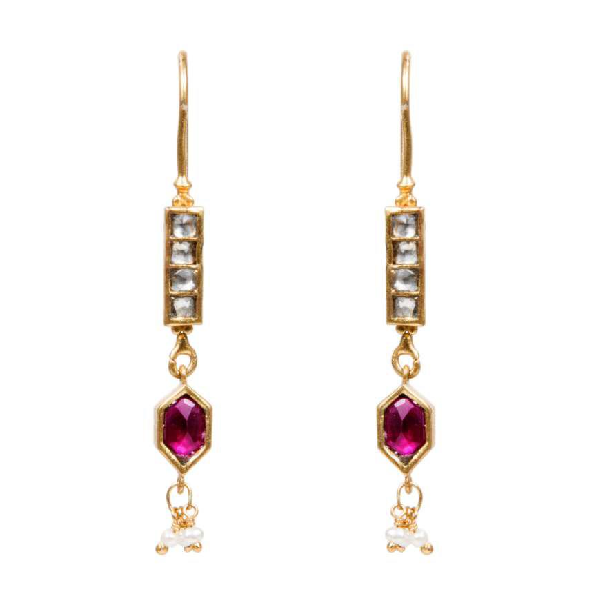Art Deco Kundan Earring