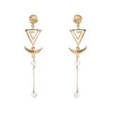 Trishul Lotus Moon Devi Earring