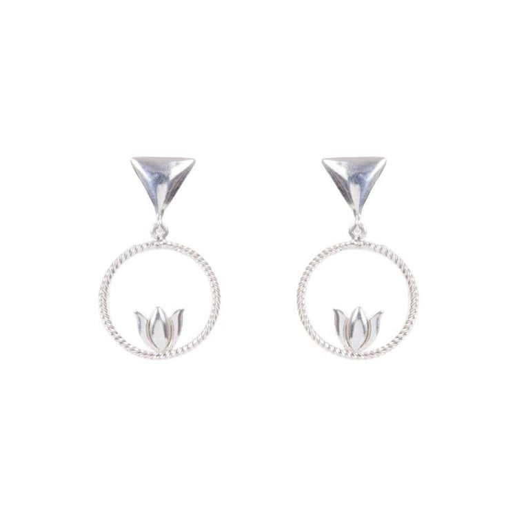 Devi Lotus In A Circle Earrings