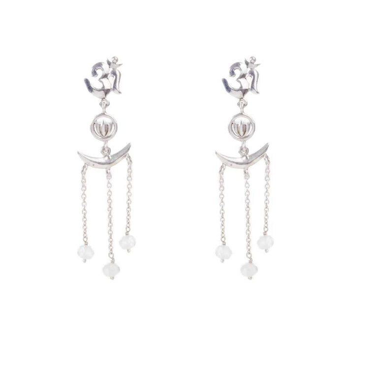 om lotus moon tantra earring