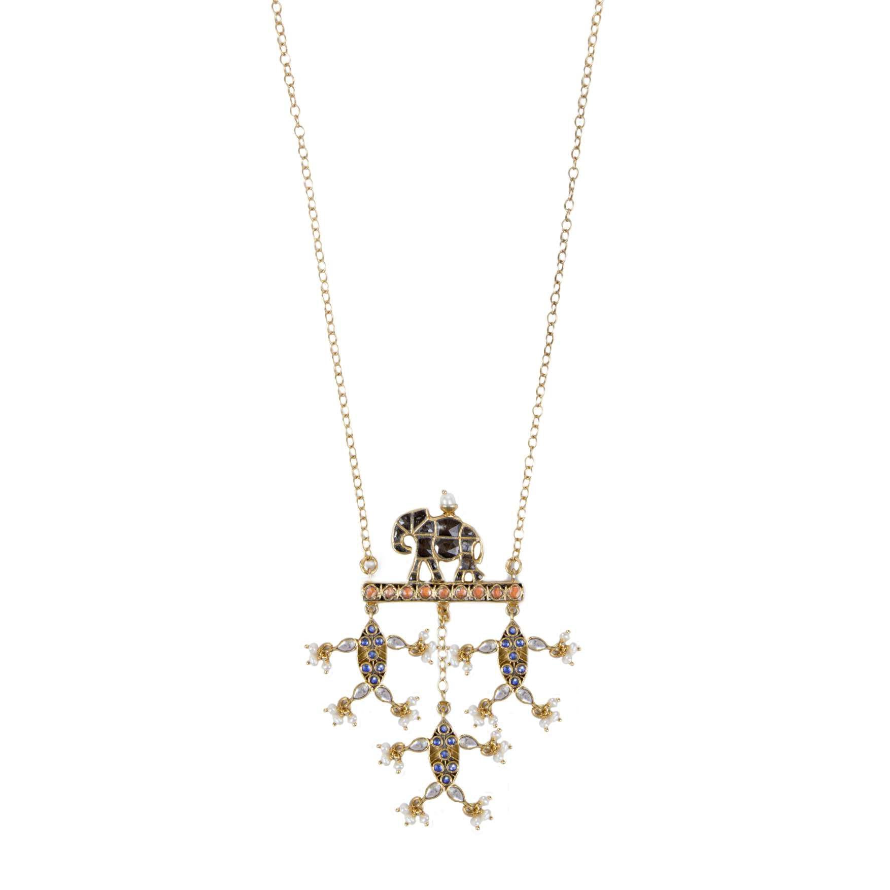 Elephant On Land Fish In The Sea Necklace